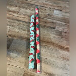 Festive Holiday Wrapping Paper Set - Red and Green